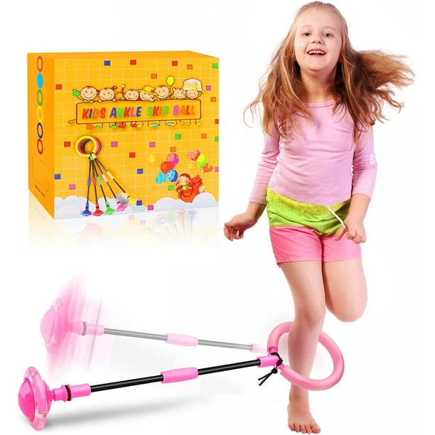 Kids Skip Ball Foldable Ankle Skip Ball Fitness Jump Rope Fat Burning