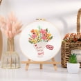 thumbnail image 1 of Diy Bouquet Series Embroidery Kit Embroidery Cross Stitch Kits With Embroidery Hoops For Thanksgiving Mother Day, 1 of 7