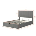 thumbnail image 5 of Lift Up Bed Frame, BUG HULL Full Size Storage Bed Upholstered Bed, Platform Bed with Headboard and Storage Underneath, Gray, 5 of 11