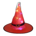 thumbnail image 2 of Decoraciones de Halloween Luces de sombrero LED colgantes Yotijar Rojo Sombrero de bruja iluminado, 2 of 10