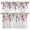 White, variant on 3 Piece Kitchen Curtains and Valances Set Poppies Wildflowers Cafe Curtains 36 Inch Length Botanical Petals Weeping Leaves Valance & Tier Curtain for Living Room Bedroom Window 54"x18"+27"x36"*2