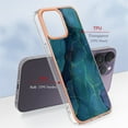 thumbnail image 2 of Designed for iPhone 11 Pro Max Marble Case, Ultra Thin Girls Women Plating Marble Designed Flexible Soft TPU IMD Marble Protective Case Cover for iPhone 11 Pro Max - Green, 2 of 6