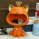 thumbnail image 2 of Decoración De Almacenamiento Caja De Almacenamiento De Resina Con Soporte Para Llaves De Gato De La Fortuna, Decoración Para Tienda De Oficina (Naranja), 2 of 5