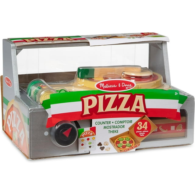 Melissa & Doug Mostrador para pizza de madera