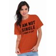 thumbnail image 4 of I am Not Single I Have a Cat Funny Women's Plus Size Graphic Tee Brisco Brands 4X, 4 of 5