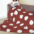 thumbnail image 6 of Bingfone Maroon And White Polka Dot Print Flannel Fleece Blanket Throw Blanket for Bed,Sofa,Couch,Travel,Camping(50"x40" ), 6 of 8