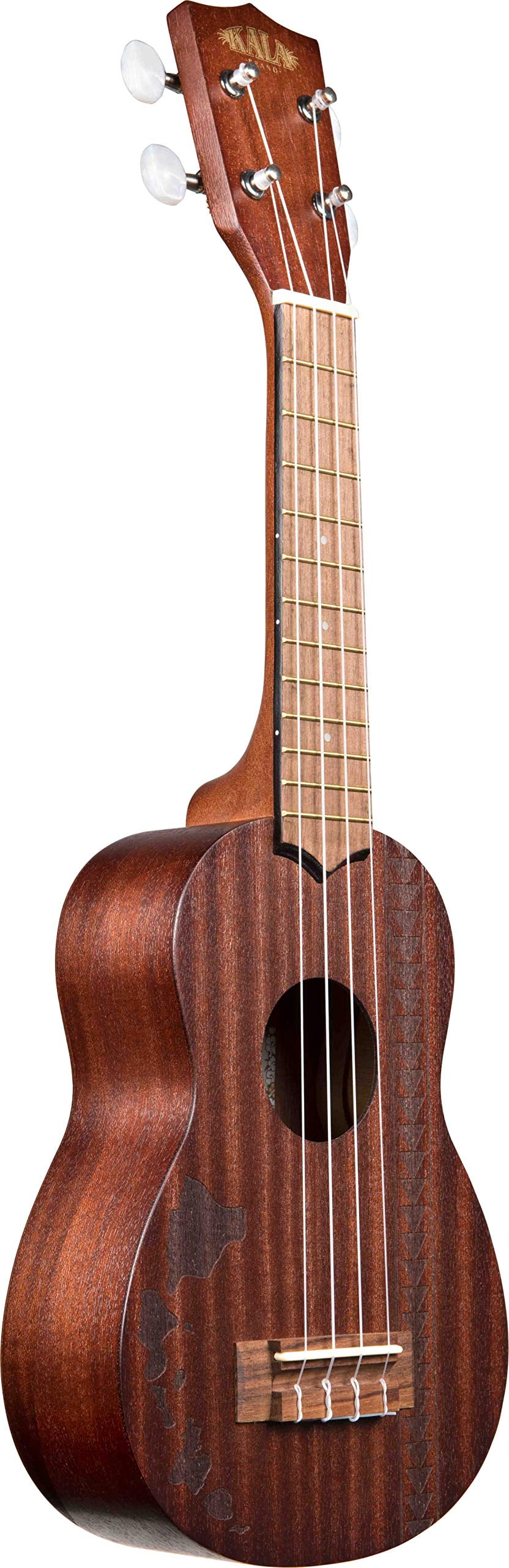 Kala KA-15S-H2 Satin Mahogany Soprano Ukulele - Hawaiian Islands Tattoo w/ Gig Bag