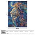 thumbnail image 4 of Orinice Celestial Lion Blanket, Lion Theme  Blanket Gifts for Women, Soft Warm Lightweight Lion Blankets for Living Room Home Sofa Travel Decor   50x60in, 4 of 6
