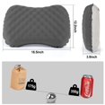 thumbnail image 4 of Almohada UWILLION ultraligera inflable para acampar ergonómica, gris, 4 of 7