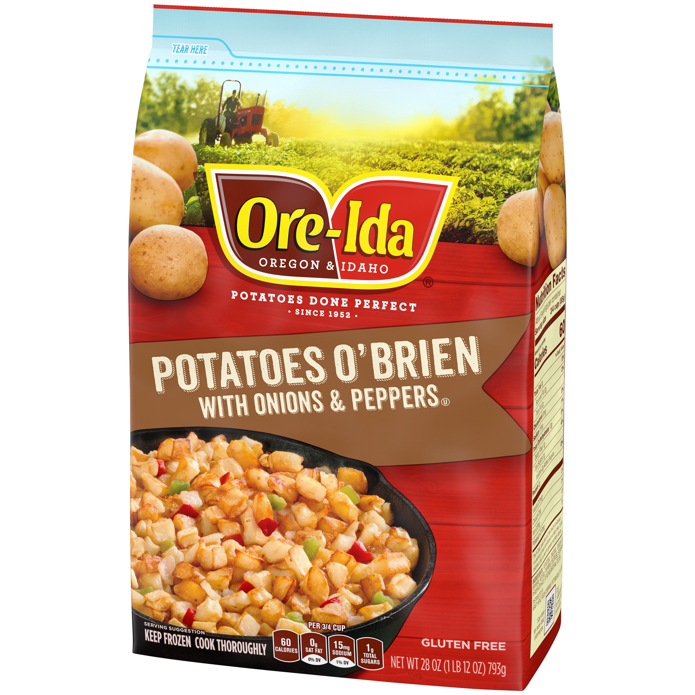 Ore Ida Potatoes O Brien With Onions Peppers Potatoes 28 Oz Bag Walmart Com Walmart Com