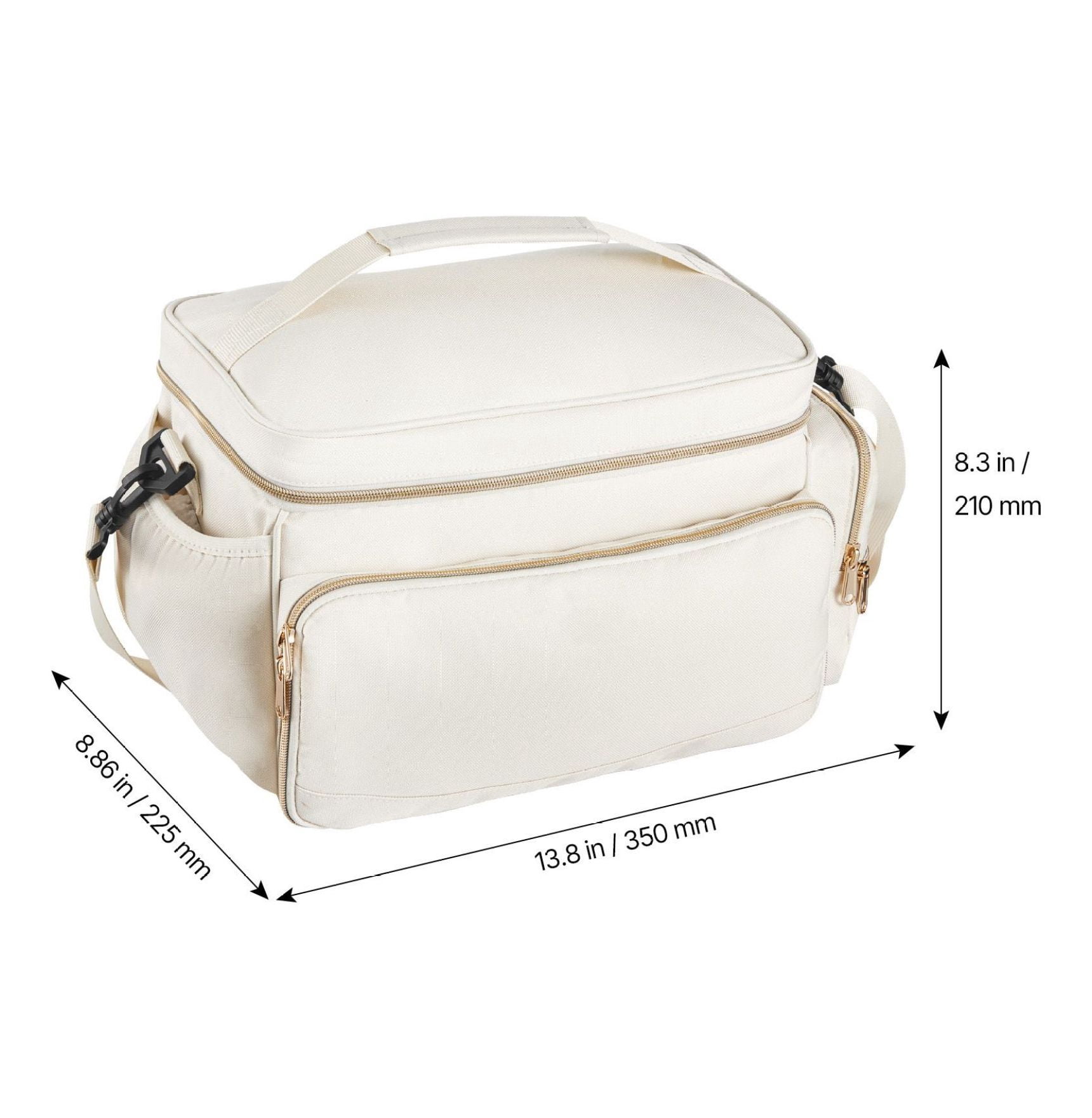 Breast Pump Bag, Portable Breastmilk Cooler for S1/S2, Travel Diaper Bag with Waterproof Mat, Fits Pumping Accessories, Bottles & More - Beige