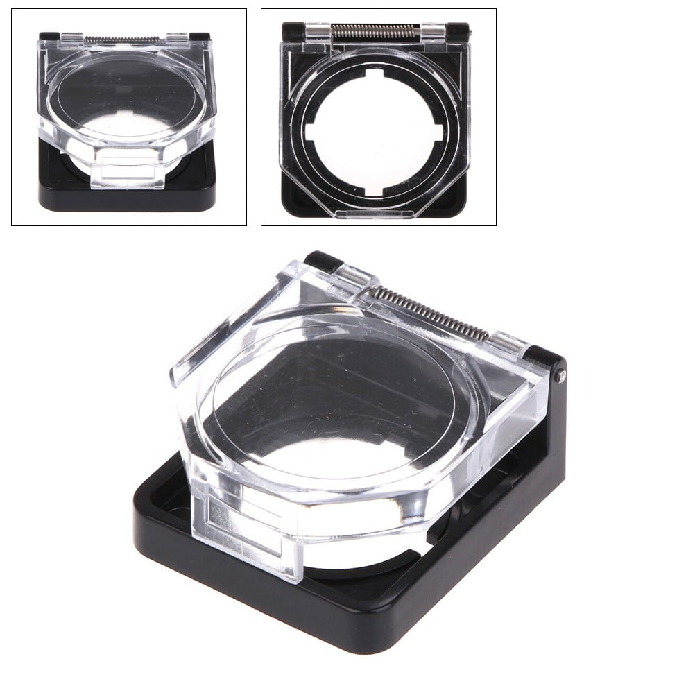 Black 22mm clear plastic push button switch guard protector Cover