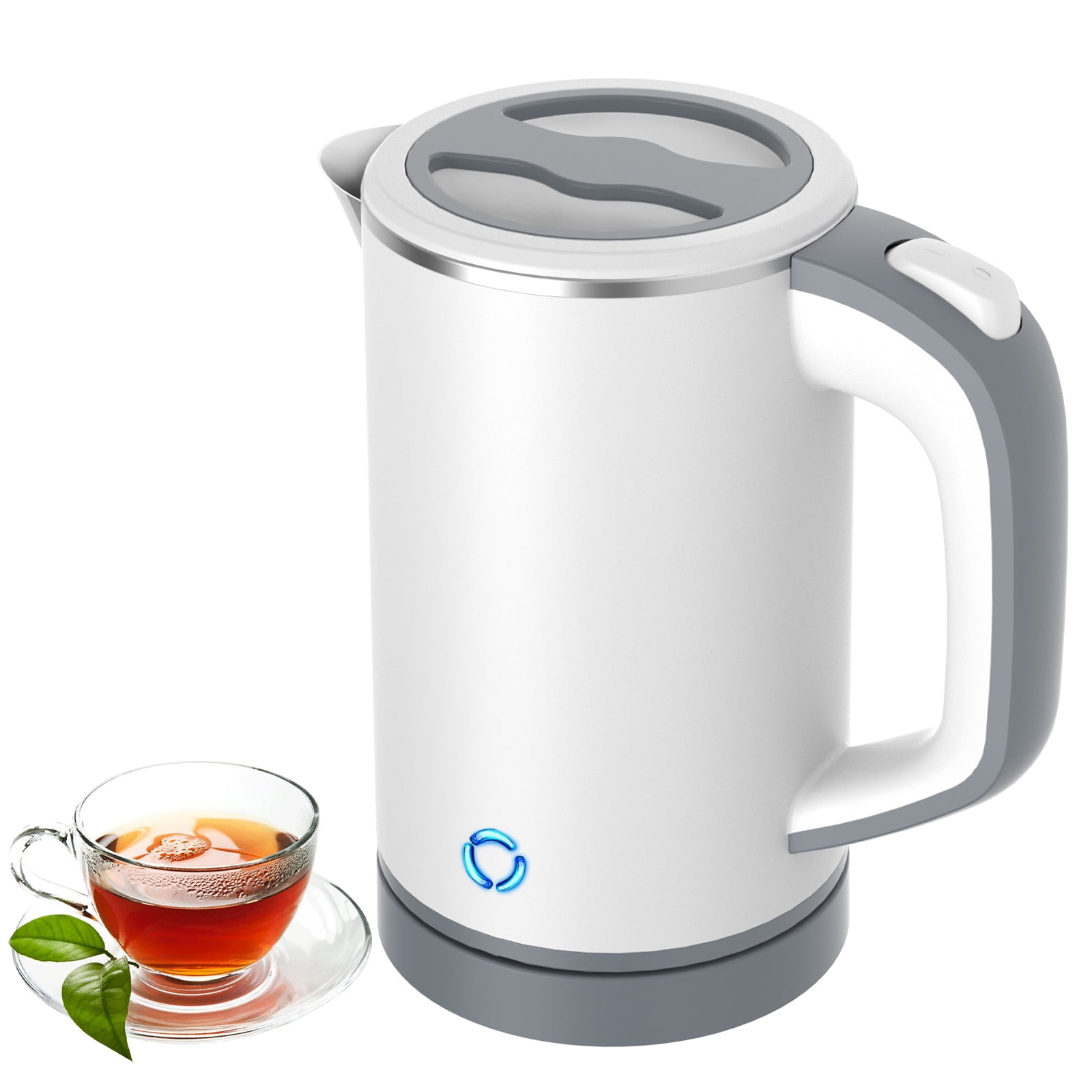  Travel Electric Kettle Anpress Portable Electric Tea Kettle  350ml One Cup Hot Water Boiler Small Electric Kettle Auto Shut Off, 3  Preset Heat Setting, Mini Personal Kettle for Travel and Coffee
