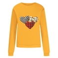 thumbnail image 4 of BLTIBY Womens Long Sleeve Sweatshirts Fall Spring Printed Round Neck Top Fashion Comfortable Loose Casual Pullover Blouse Yellow S, 4 of 4