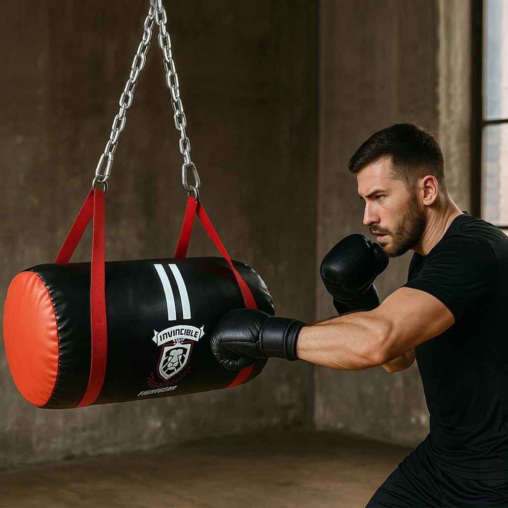 Ultimate 60 lb Uppercut Bag for Boxing, MMA & Muay Thai – ToughTek Synthetic Leather, Heavy-Duty Punching Bag for Clinch, Knee Strikes, Ground & Pound, Full-Body Conditioning