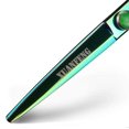 thumbnail image 4 of Juego de tijeras profesionales para cortar y entresacar el cabello, tijeras de barbero de acero inoxidable 440C de 15 cm, color verde., 4 of 5