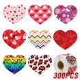 thumbnail image 1 of Pegatinas de corazón rojo para el Día de San Valentín, 100-500 piezas, 1 pulgada, embalaje para hornear, sellos de sobre, pegatinas decorativas de amor, 1 of 4