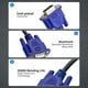 thumbnail image 3 of Paquete de 3 cables de vídeo VGA HD15 macho a macho para monitor de computadora TV con conector azul, 3 of 7