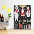 thumbnail image 6 of FMSHPON Cute Christmas Polar Bear Santa Snowman Deer Birds Trees Gifts Clipboard Hardboard Wood Nursing Clip Board and Pull for Standard A4 Letter 13x9 inches, 6 of 7