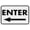 Warning Sign 6, variant on Enter (Left Arrow) Sign 8"x12" - Aluminum Tin Warning for Home Outdoor Garden, High-Visibility Directional Decor