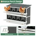 thumbnail image 2 of Wooden Chicken Nesting Box for Laying Eggs, Chicken Coop 8 Compartments Egg Laying Boxes for Hens with 2 Roll Out Egg Collection Drawers and 4 Vented Holes,2 Foldable Perches,47"Lx26.4"Wx35.4"H-Gray, 2 of 8