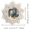 thumbnail image 2 of Boho Wall Decor Mirror Macrame Circle Hanging Mirror for Bedroom Living Room Apartment Entryway Home Decor, 2 of 7