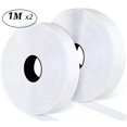 thumbnail image 1 of Reusable Nylon Sticker Tapes Extra Strong Self-Adhesive Double Sided Hook and Loop Fastener with Glue for DIY Craft Accessories White 1meter 50mm Wide, 1 of 6