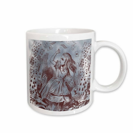 

3dRose Alice with Playing Cards Vintage Alice in Wonderland Ceramic Mug 15-ounce