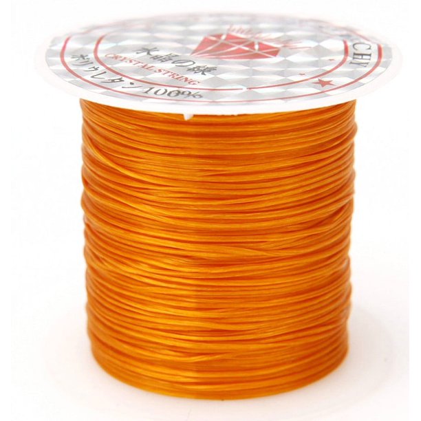 Cable de cuentas de cristal elástico fuerte de 393 pulgadas/rollo de 1mm para pulseras, hilo elástico, collar, joyería DIY, línea de cordones
