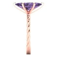 thumbnail image 3 of 2 ctw Solitaire Anniversary Ring for Women | Marquise Cut Simulated Alexandrite | Hyperallergenic Solid 18K Rose Gold, 3 of 5