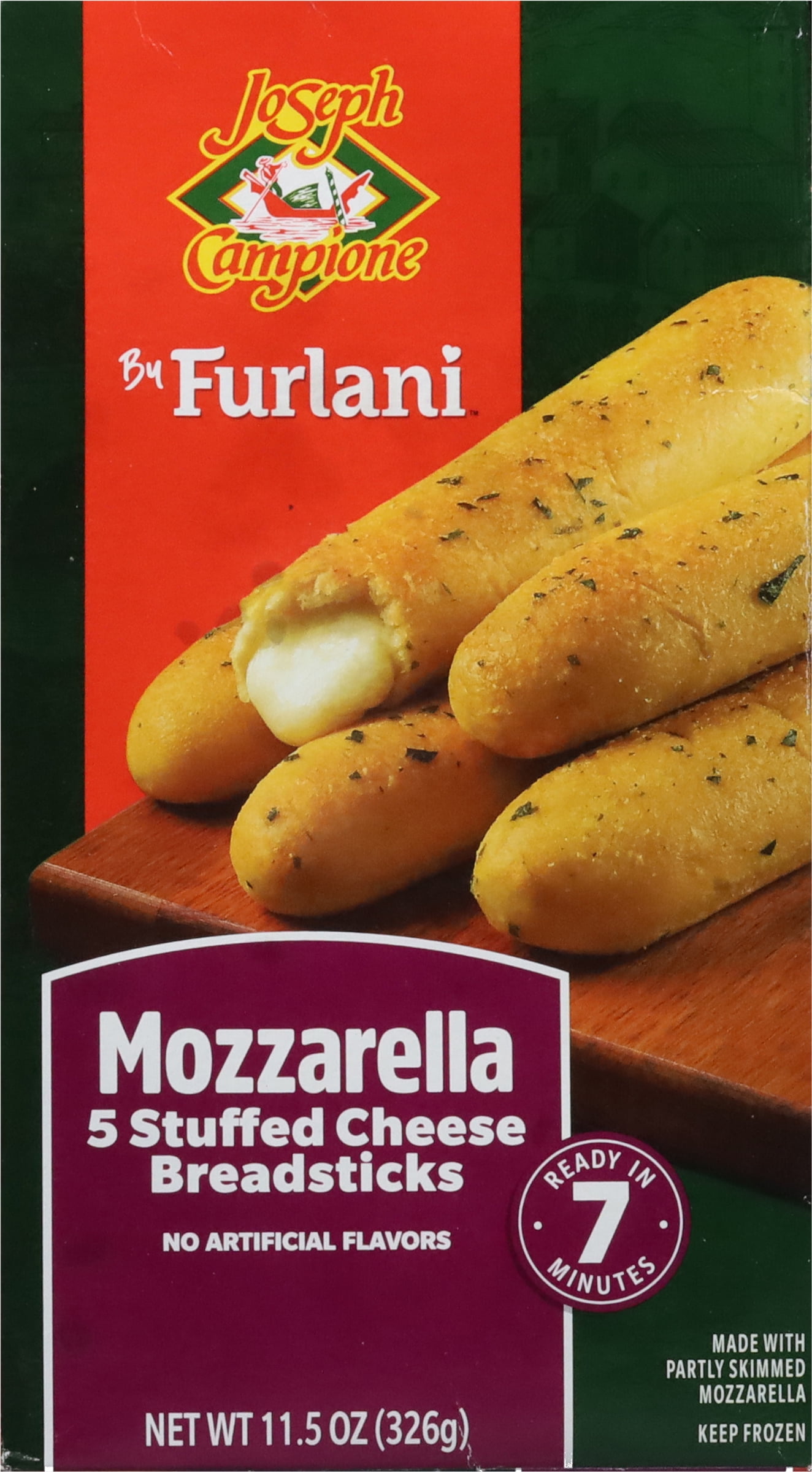 Furlani Mozzarella Cheese Stuffed Bread Sticks, 11.5 oz, 5 Ct
