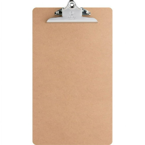 Business Source Hardboard Clipboard - 9" x 15 1/2" - Hardboard - Brown - 1 Each | Bundle of 2 Each