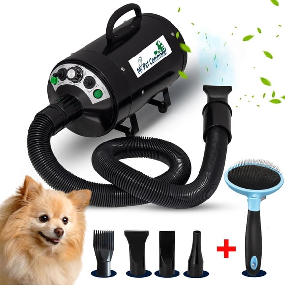 Secador de Pelo para Perros My Pet Command Alta Velocidad Ajustable con Cepillo de Aseo, 110 V 500 W