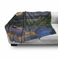 thumbnail image 3 of Yosemite Soft Flannel Fleece Throw Blanket, Peak in the Toulumne Meadows Area Idyllic Evening International Landmark, Cozy Plush for Indoor and Outdoor Use, 70" x 90", Multicolor, by Ambesonne, 3 of 6