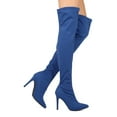 thumbnail image 2 of New Women Wild Diva Akira-215 Stretch Over The Knee Pointy Toe Stiletto Boot, 2 of 3