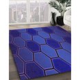 thumbnail image 3 of Ahgly Company Machine Washable Indoor Rectangle Transitional Denim Dark Blue Area Rugs, 7' x 9', 3 of 7