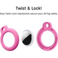 thumbnail image 2 of Airtag Keyring Holder for Apple Airtag Case, [2-Pack] Protective Airtags Keychain Tracker Cover with Air Tag Holder Airtag Key Ring for Keys, Bags, Luggage and Pet Collar (Black/White), 2 of 5