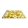thumbnail image 2 of Ahgly Company Machine Washable Indoor Square Abstract Yellow Modern Area Rugs, 5' Square, 2 of 4