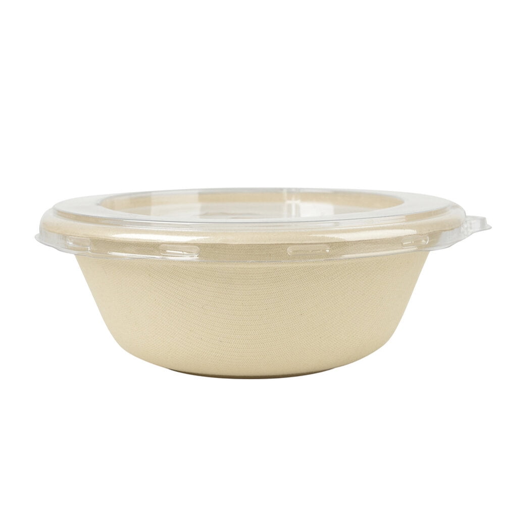 40oz Compostable Bowls+Lids, 50 Sets