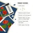 thumbnail image 2 of Lantern Press 1000 Piece Jigsaw Puzzle, Kauai, Hawaii, Red Hibiscus, Letterpress, 2 of 5