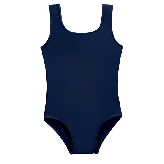 Girls Recycled Nylon UPF 50  One Piece Swimsuit | Navy
