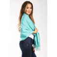 thumbnail image 4 of Sakkas Warm Iris Super Soft Pashmina Shawl / Scarf with Fringes - Turq - One Size Regular, 4 of 5