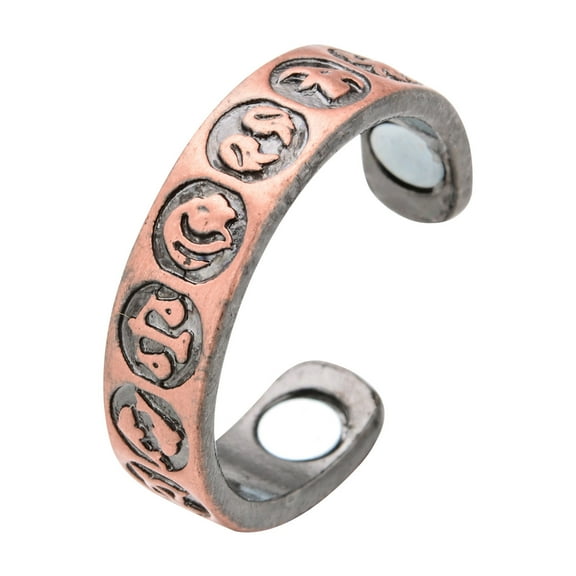Guodhu Copper Magnetic Ring for Women Men Adjustable Silver Golden Magnet Rings Gift