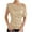 Khaki, variant on Fartey Women's One Shoulder Sequin Tops Fashion Elegant Ruched Asymmetrical Shirts Slim Fit Summer Tunic Blouse Dressy Casual Solid Color Party Blouses Purple S-2XL