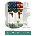 thumbnail image 2 of Retro American Flag Tie Up Curtains for Windows 45 Inch Length Balloon Curtains Kitchen Adjustable Balloon Window Shade Blue Red USA Flag Vintage Wood Tie Up Valance Bathroom Curtain Window 52"x45", 2 of 6