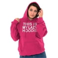 thumbnail image 3 of This Is My Lazy Hoodie Slacker Unisex Plus Fleece Graphic Hoodie Brisco Brands 5X, 3 of 5