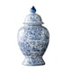 thumbnail image 1 of Jarrón de cerámica con tapa para jengibre, regalo de estilo chino, tarros de porcelana para escritorio. Tarro General Redondo, 1 of 9