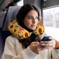 thumbnail image 6 of Daiia Bohemian Sunflower Pattern Travel Pillow 100% Pure Memory Foam Travel Neck Pillow, Airplane Pillow U-Shaped Neck Pillow Ergonomic Travel Pillow, 6 of 8