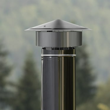 BENTISM Chimney Cap 6-inch 304 Stainless Steel Round Roof Rain Cap Cover Silver