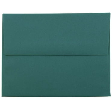 JAM Paper A2 Envelopes, 4 3/8 x 5 3/4, Teal Blue, 1000/Carton